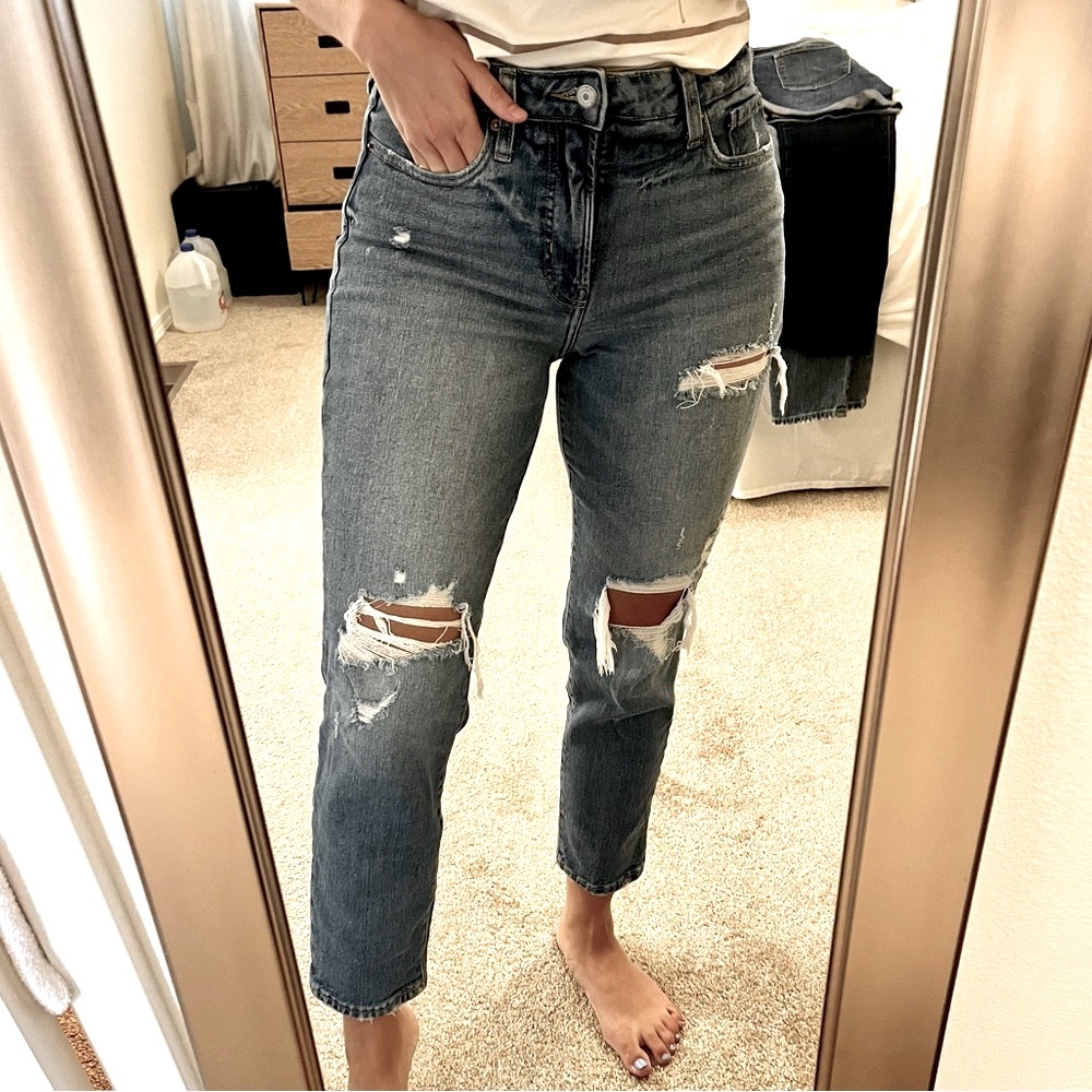 HIGHRISE ANKLE STRAIGHT JEANS 👖